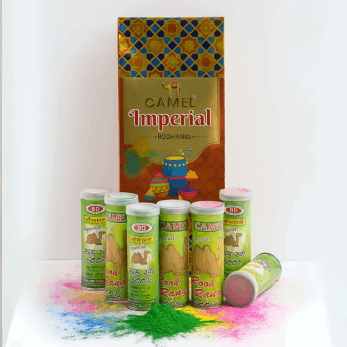 Imperial Holi Colour 10g Dibbi Box (Pack of 10) – Camel | Safe, Non-Toxic Gulal for Festivals, Events & Gifting | Skin-Friendly, Vibrant Shades