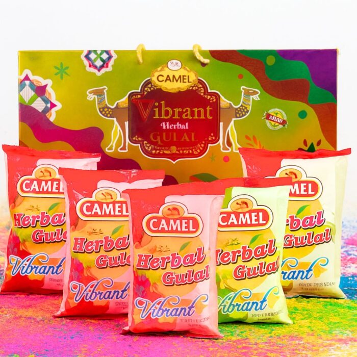Vibrant Gift Pack – Herbal Holi Gulal | Camel | Natural, Skin-Safe, Eco-Friendly Colours for Holi & Festive Gifting |Pack of 6 - Image 2