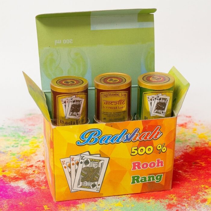 Badshah 10g Dibbi Box Holi Color – Rooh Rang | Camel Holi Gulal | Herbal, Skin-Friendly, Non-Toxic, Festival-Ready Vibrant Powder  |Pack of 12 - Image 2
