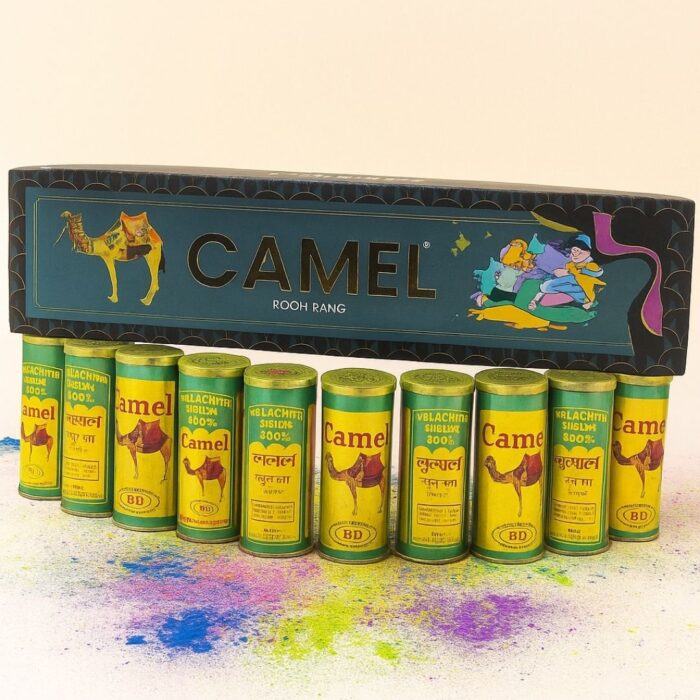 12g Rooh Rang Holi Colour Dibbi Box – Camel | Premium, Safe & Skin-Friendly Gulal for Festivals & Celebrations | Non-Toxic, Eco-Friendly Holi Powder | Pack of 12