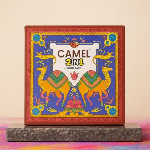 2 in 1 Dibbi Box Rooh Rang – Camel | Herbal Holi Colour Box, Skin-Friendly & Festive Ready | Safe Gulal for Kids & Adults | Pack of 10