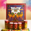 2 in 1 Dibbi Box Rooh Rang – Camel | Herbal Holi Colour Box, Skin-Friendly & Festive Ready | Safe Gulal for Kids & Adults | Pack of 10