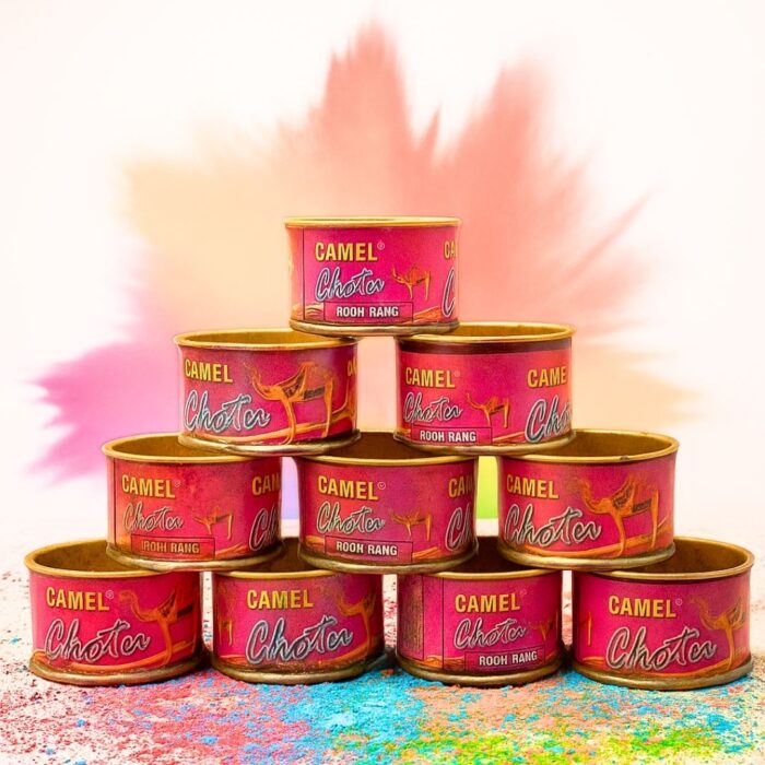 Camel Chotu 3.5g Dibbi Box Rooh Rang – Camel Holi Colour | Herbal, Skin-Friendly & Non-Toxic Mini Gulal Jar | Festive & Gifting Essential | Pack of 12 - Image 4