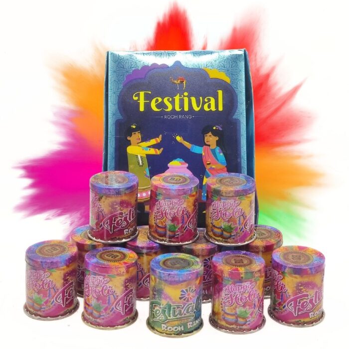 Festival 4g Dibbi Box by Camel | Premium Holi Colour Pack | Skin-Friendly, Non-Toxic, Safe for Kids & Adults | Compact Festive Gift Box for Holi Celebrations  |Pack of 10 - Image 3
