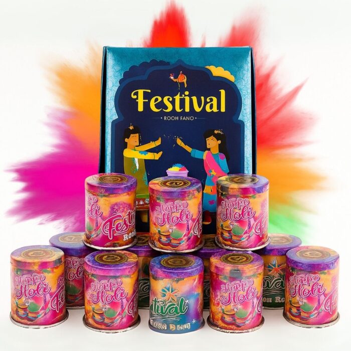 Festival 4g Dibbi Box by Camel | Premium Holi Colour Pack | Skin-Friendly, Non-Toxic, Safe for Kids & Adults | Compact Festive Gift Box for Holi Celebrations  |Pack of 10 - Image 4