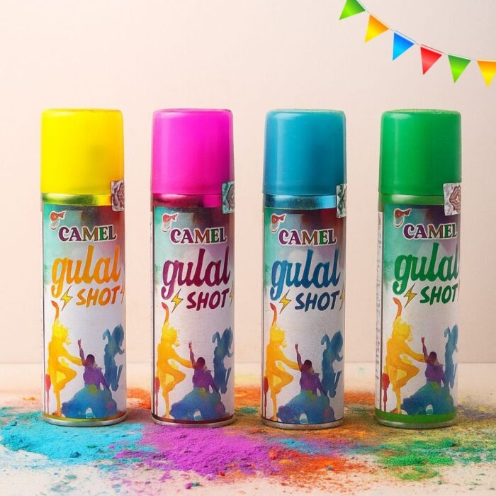 Gulal Shot – Instant Holi Color Blast (Pack of 4) | Camel | Non-Toxic, Skin-Friendly, One Shot Explosion for Holi Parties & Events - Image 4