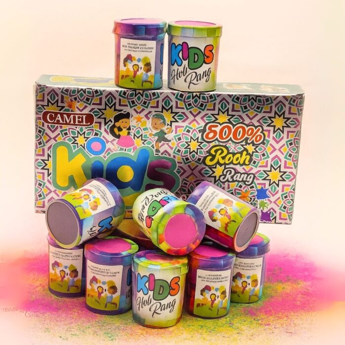 Kids 10g Dibbi Rooh Rang Holi Colour – Camel | Safe, Herbal & Non-Toxic Gulal for Children | Skin-Friendly, Easy to Wash | Festival of Colours Special Pack  ||Pack of 10 - Image 2