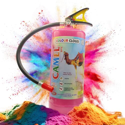Holi Gulal Cylinder 4KG Colour Cloud – Camel | Premium Non-Toxic Holi Color Powder for Festivals & Events | Herbal, Skin-Friendly, Eco-Safe