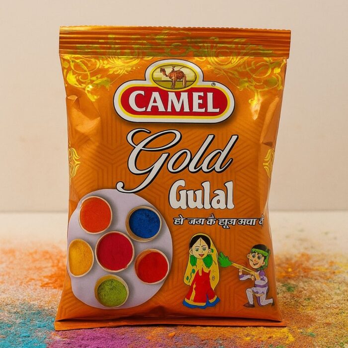 Camel Gold Air Pouch 80g – Camel Holi Color | Herbal, Skin-Friendly, Vibrant Gulal for Festive Celebrations | Pack of 12 - Image 5