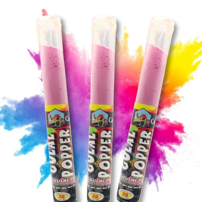 Holi Gulal Popper – Pack of 12, 4 Bright Colours | CAMEL Holi Colour Popper for Safe & Fun Celebration | Skin-Friendly, Easy to Use, Party Essential - Image 4