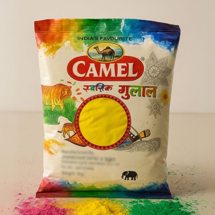 Rainbow 1kg Holi Gulal Pouch – Camel | Premium, Herbal, Skin-Friendly Festival Color Powder for Holi & Celebrations - Image 5