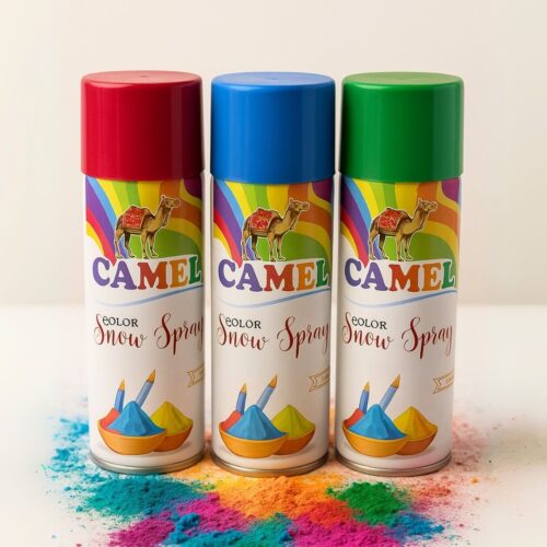 Snow Spray for Holi, Parties & Events – CAMEL | 550ml Premium Colour Foam Spray | Safe, Non-Toxic & Easy to Clean | Festival Essential for Fun Celebrations