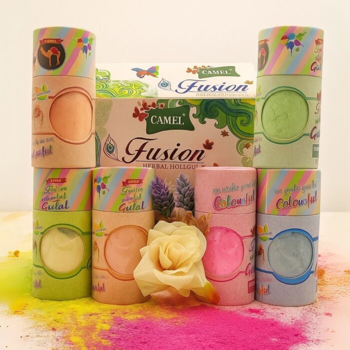 Fusion Herbal Gift Pack - Gulal | Camel | Luxurious Holi Color Set with Skin-Friendly Herbal Gulal for Gifting & Celebrations | Natural, Safe & Eco-Friendly Holi Gift Box | 6 pce in box - Image 2