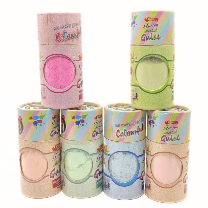 Fusion Herbal Gift Pack - Gulal | Camel | Luxurious Holi Color Set with Skin-Friendly Herbal Gulal for Gifting & Celebrations | Natural, Safe & Eco-Friendly Holi Gift Box | 6 pce in box - Image 3