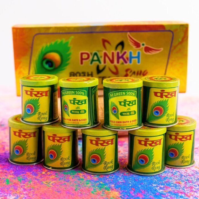 Pankh Rooh Rang Dibbi Box by Camel | Premium Holi Color Set with Vibrant, Herbal Gulal | Non-Toxic, Skin-Friendly, Eco-Safe | Festival Gift Pack for Family & Friends  |Pack of 10 - Image 3