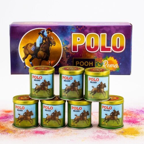 Polo Rooh Rang Dibbi Box by Camel | Premium Holi Colour Box with Rich Fragrance & Vibrant Shades | Non-Toxic, Skin-Friendly, Easy to Use | Ideal for Gifting & Festive Celebrations  |Pack of 10
