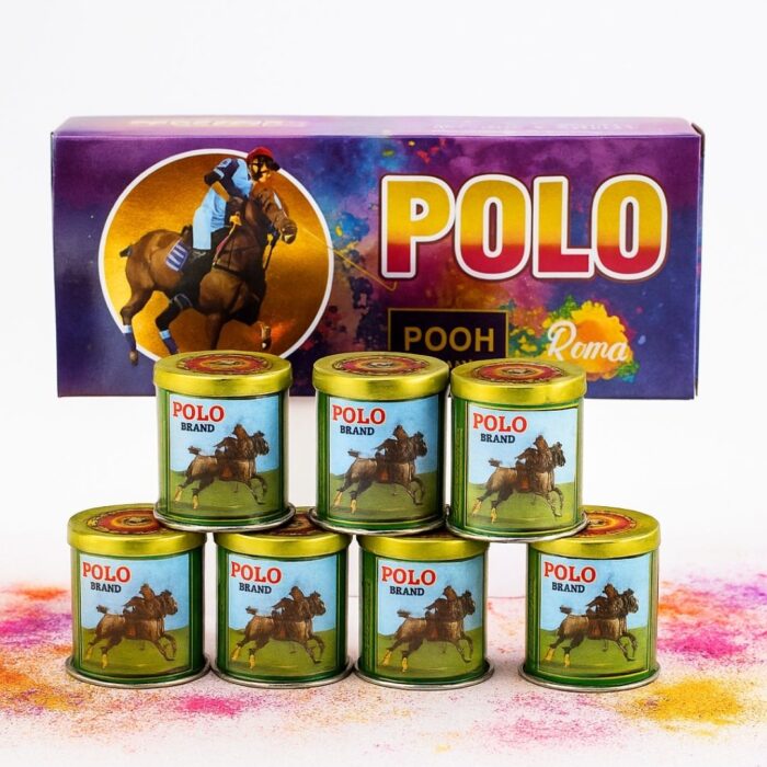Polo Rooh Rang Dibbi Box by Camel | Premium Holi Colour Box with Rich Fragrance & Vibrant Shades | Non-Toxic, Skin-Friendly, Easy to Use | Ideal for Gifting & Festive Celebrations  |Pack of 10