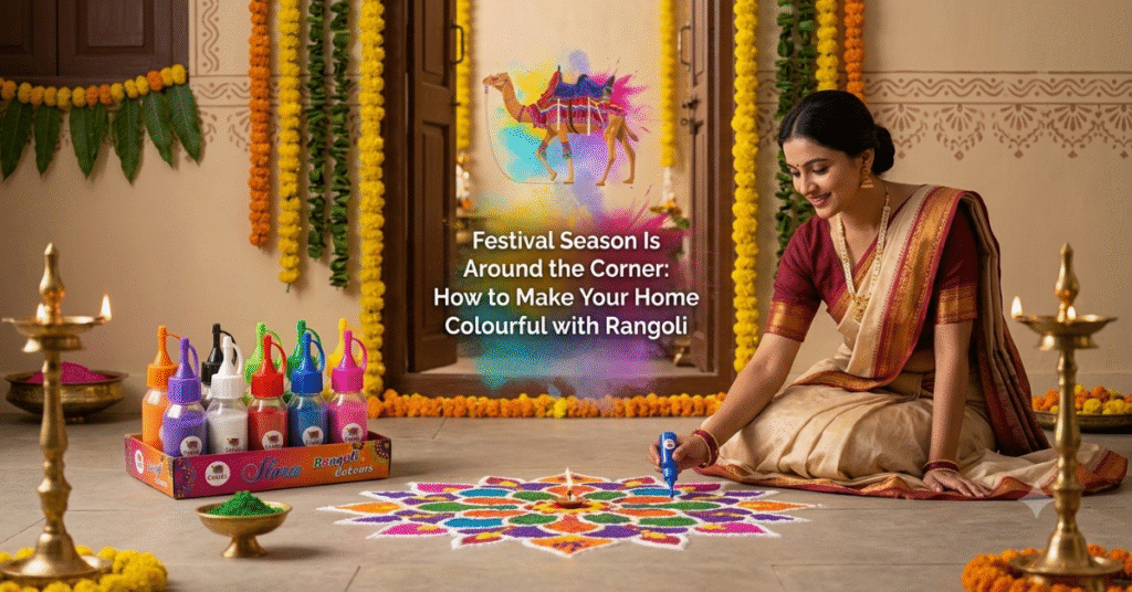 camel rangoli color
